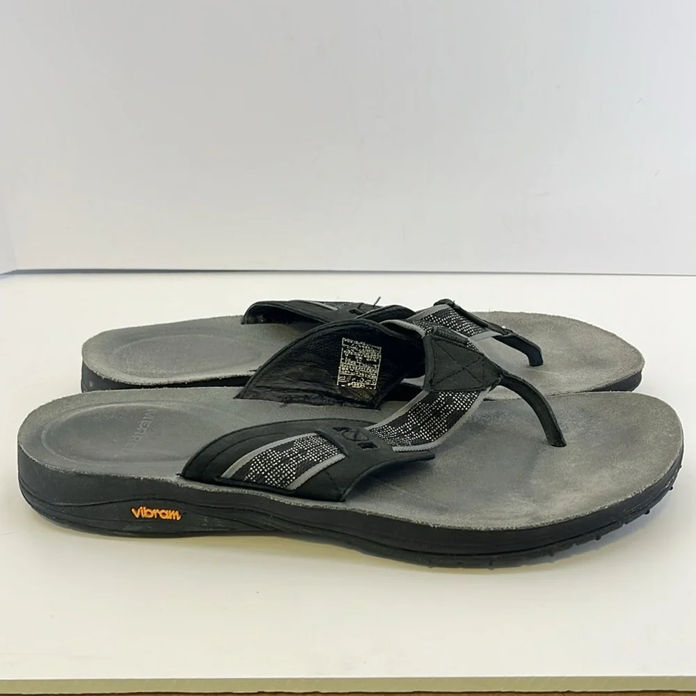 Merrell Rosarita Black & Gray Flip Flop Sandals - Men’s Size 13